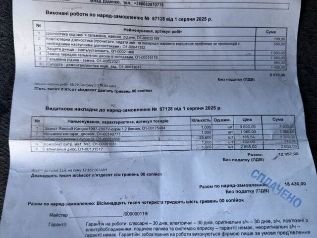 Синий Рено Кенгу Экспресс, объемом двигателя 1.5 л и пробегом 275 тыс. км за 3400 $, фото 11 на Automoto.ua