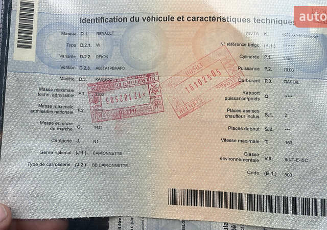 Белый Рено Кенгу, объемом двигателя 1.5 л и пробегом 89 тыс. км за 11000 $, фото 15 на Automoto.ua