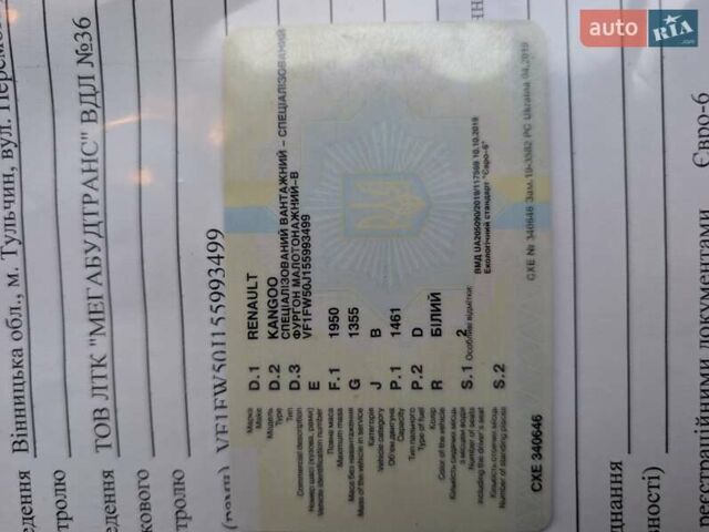 Білий Рено Кєнгу, об'ємом двигуна 1.5 л та пробігом 228 тис. км за 6000 $, фото 16 на Automoto.ua