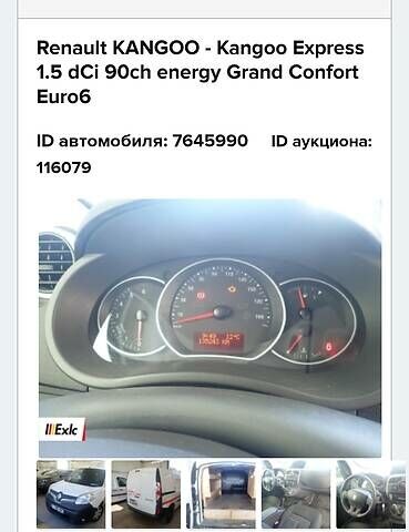 Белый Рено Кенгу, объемом двигателя 1.5 л и пробегом 315 тыс. км за 7500 $, фото 14 на Automoto.ua