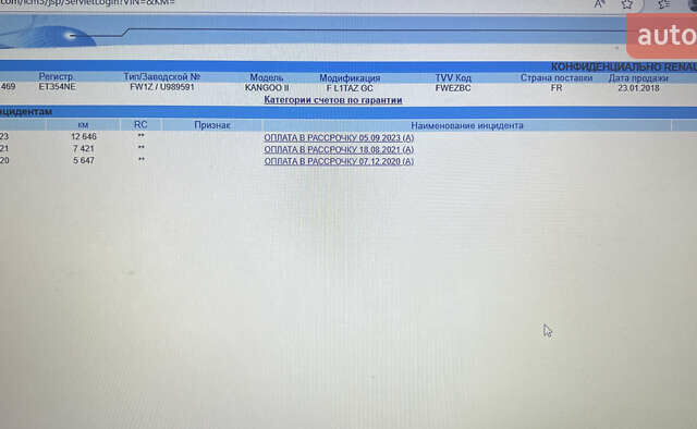 Белый Рено Кенгу, объемом двигателя 0 л и пробегом 18 тыс. км за 9700 $, фото 18 на Automoto.ua