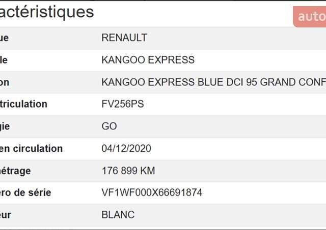 Белый Рено Кенгу, объемом двигателя 0 л и пробегом 177 тыс. км за 11000 $, фото 16 на Automoto.ua