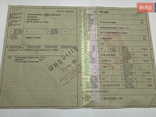 Красный Рено Кенгу, объемом двигателя 1.5 л и пробегом 205 тыс. км за 12250 $, фото 100 на Automoto.ua