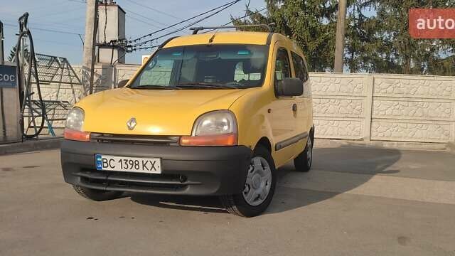 Желтый Рено Кенгу, объемом двигателя 1.9 л и пробегом 333 тыс. км за 3100 $, фото 3 на Automoto.ua