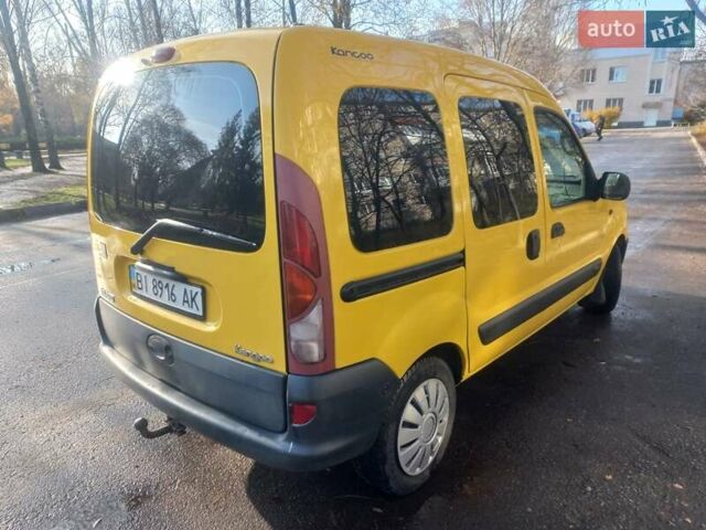 Желтый Рено Кенгу, объемом двигателя 1.9 л и пробегом 222 тыс. км за 3300 $, фото 5 на Automoto.ua
