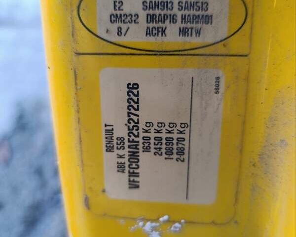 Жовтий Рено Кєнгу, об'ємом двигуна 1.9 л та пробігом 287 тис. км за 3350 $, фото 16 на Automoto.ua