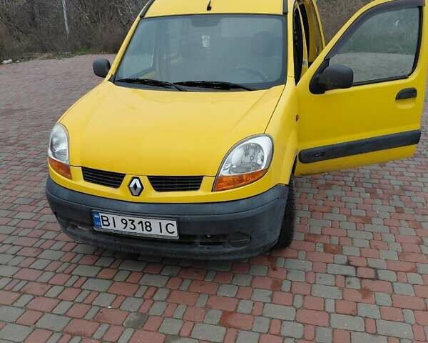 Желтый Рено Кенгу, объемом двигателя 1.46 л и пробегом 240 тыс. км за 3650 $, фото 1 на Automoto.ua