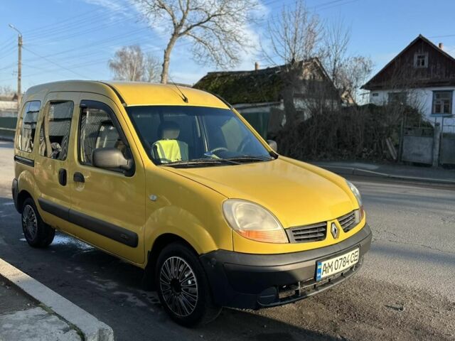 Желтый Рено Кенгу, объемом двигателя 1.5 л и пробегом 365 тыс. км за 3250 $, фото 1 на Automoto.ua