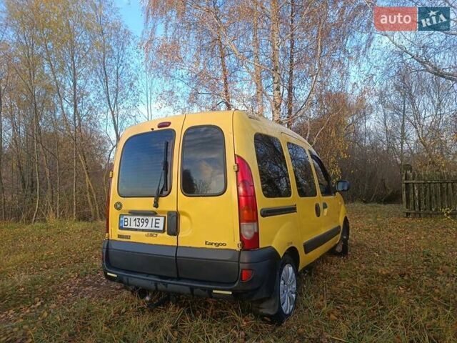 Желтый Рено Кенгу, объемом двигателя 1.46 л и пробегом 200 тыс. км за 3800 $, фото 5 на Automoto.ua