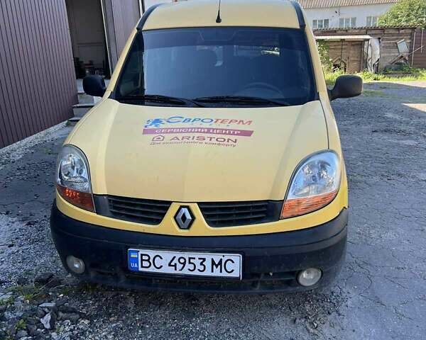 Желтый Рено Кенгу, объемом двигателя 1.46 л и пробегом 216 тыс. км за 3350 $, фото 1 на Automoto.ua