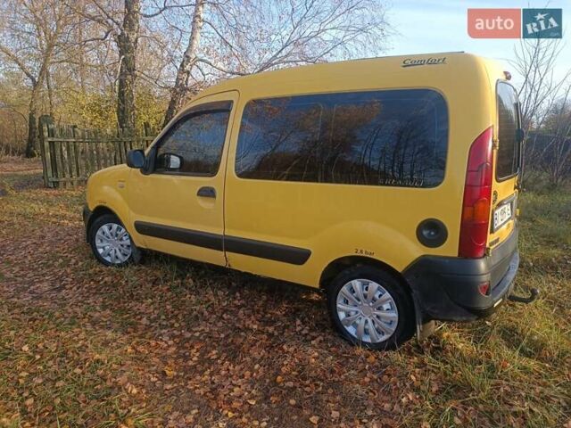 Желтый Рено Кенгу, объемом двигателя 1.46 л и пробегом 200 тыс. км за 3800 $, фото 6 на Automoto.ua