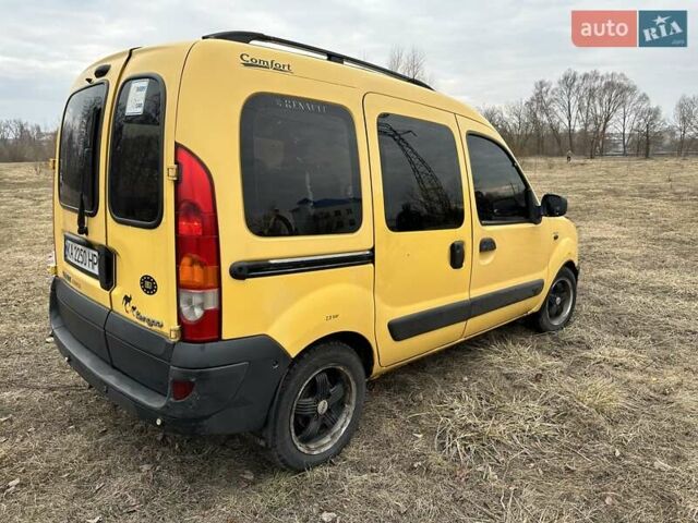 Желтый Рено Кенгу, объемом двигателя 1.46 л и пробегом 270 тыс. км за 4350 $, фото 6 на Automoto.ua