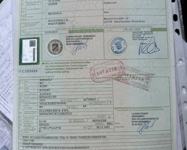 Синий Рено Кенгу, объемом двигателя 1.2 л и пробегом 194 тыс. км за 4250 $, фото 27 на Automoto.ua