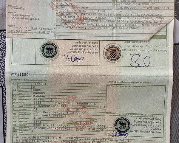 Рено Кенгу 2008 в Бучаче на Automoto.ua Синий Рено Кенгу, объемом двигателя 1.6 л и пробегом 219 тыс. км за 7150 $, фото 44 на Automoto.ua