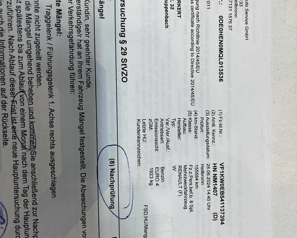 Синий Рено Кенгу, объемом двигателя 1.6 л и пробегом 160 тыс. км за 7500 $, фото 97 на Automoto.ua