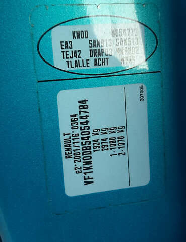 Синій Рено Кєнгу, об'ємом двигуна 1.6 л та пробігом 233 тис. км за 7999 $, фото 25 на Automoto.ua