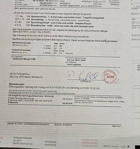 Синій Рено Кєнгу, об'ємом двигуна 1.5 л та пробігом 246 тис. км за 6350 $, фото 26 на Automoto.ua