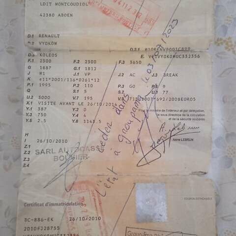 Белый Рено Колеос, объемом двигателя 2 л и пробегом 250 тыс. км за 9300 $, фото 19 на Automoto.ua