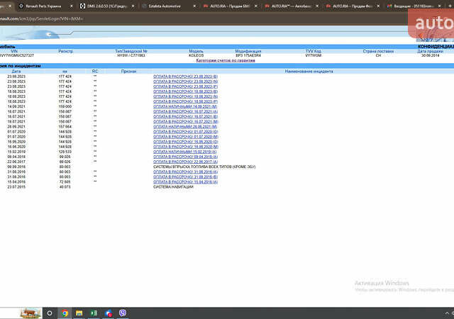 Белый Рено Колеос, объемом двигателя 2 л и пробегом 192 тыс. км за 15500 $, фото 49 на Automoto.ua