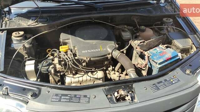 Черный Рено Логан, объемом двигателя 1.39 л и пробегом 173 тыс. км за 4500 $, фото 6 на Automoto.ua