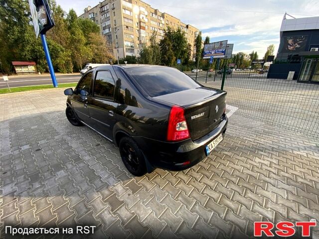 Черный Рено Логан, объемом двигателя 1.6 л и пробегом 235 тыс. км за 3500 $, фото 2 на Automoto.ua