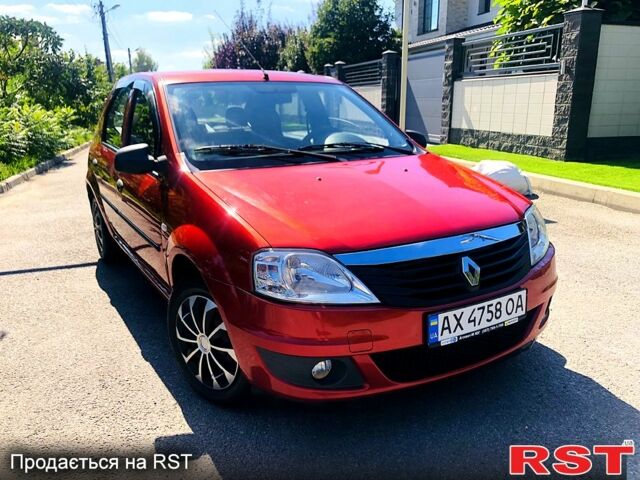 Красный Рено Логан, объемом двигателя 1.4 л и пробегом 189 тыс. км за 3850 $, фото 1 на Automoto.ua