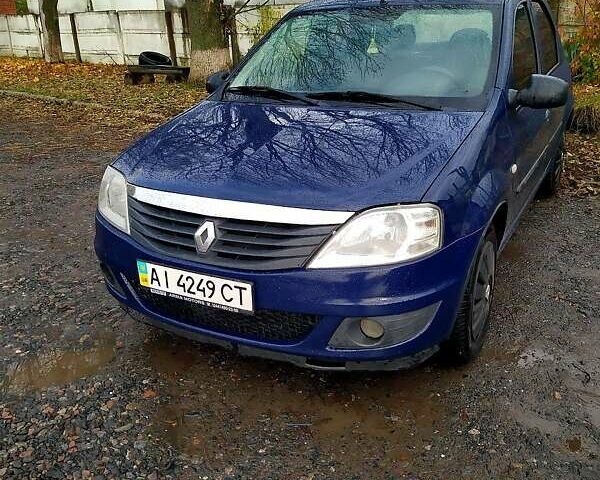 Синий Рено Логан, объемом двигателя 1.4 л и пробегом 183 тыс. км за 3900 $, фото 1 на Automoto.ua