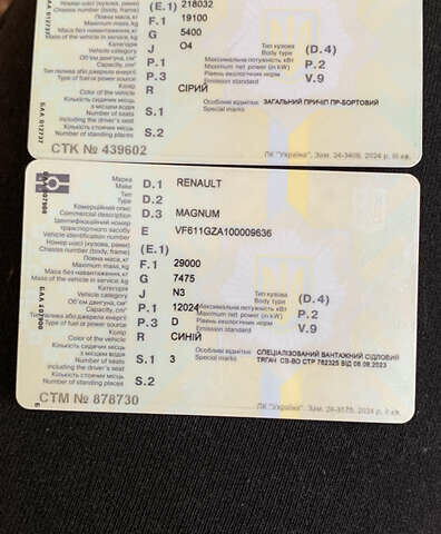 Синий Рено Магнум, объемом двигателя 12.02 л и пробегом 890 тыс. км за 5000 $, фото 1 на Automoto.ua