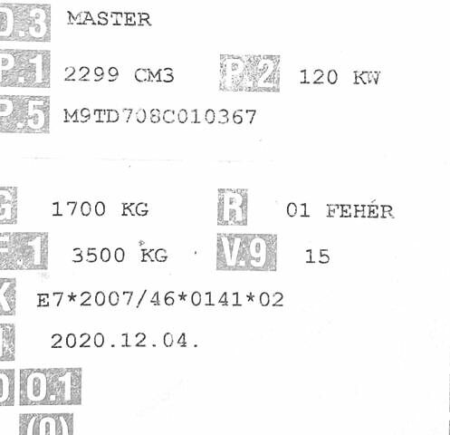 Білий Рено Мастєр, об'ємом двигуна 2.3 л та пробігом 157 тис. км за 20600 $, фото 58 на Automoto.ua