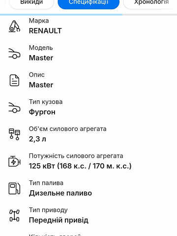 Белый Рено Мастер, объемом двигателя 2.3 л и пробегом 280 тыс. км за 17500 $, фото 106 на Automoto.ua