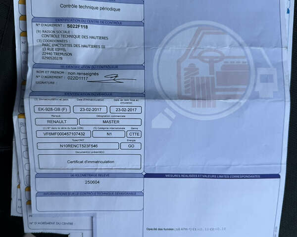 Белый Рено Мастер, объемом двигателя 2.3 л и пробегом 292 тыс. км за 16500 $, фото 132 на Automoto.ua