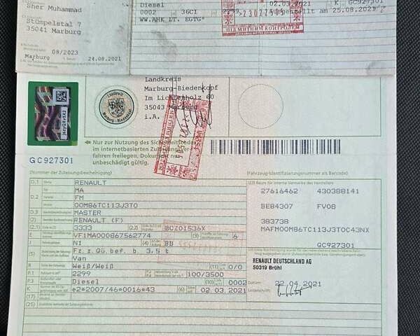 Белый Рено Мастер, объемом двигателя 2.3 л и пробегом 352 тыс. км за 17900 $, фото 28 на Automoto.ua