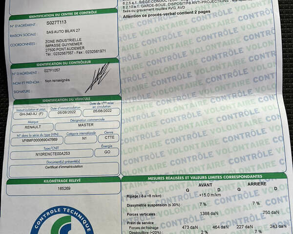 Белый Рено Мастер, объемом двигателя 2.3 л и пробегом 166 тыс. км за 20900 $, фото 43 на Automoto.ua