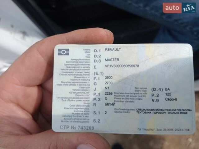 Белый Рено Мастер, объемом двигателя 2.3 л и пробегом 220 тыс. км за 16500 $, фото 11 на Automoto.ua