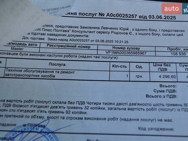 Белый Рено Мастер, объемом двигателя 2.3 л и пробегом 267 тыс. км за 21500 $, фото 46 на Automoto.ua
