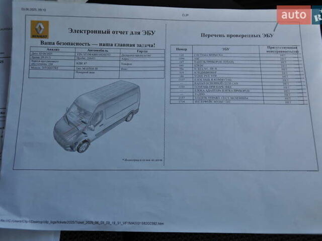 Белый Рено Мастер, объемом двигателя 2.3 л и пробегом 267 тыс. км за 21500 $, фото 49 на Automoto.ua