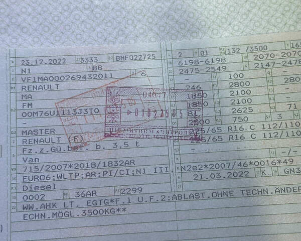 Белый Рено Мастер, объемом двигателя 2.3 л и пробегом 214 тыс. км за 22800 $, фото 28 на Automoto.ua