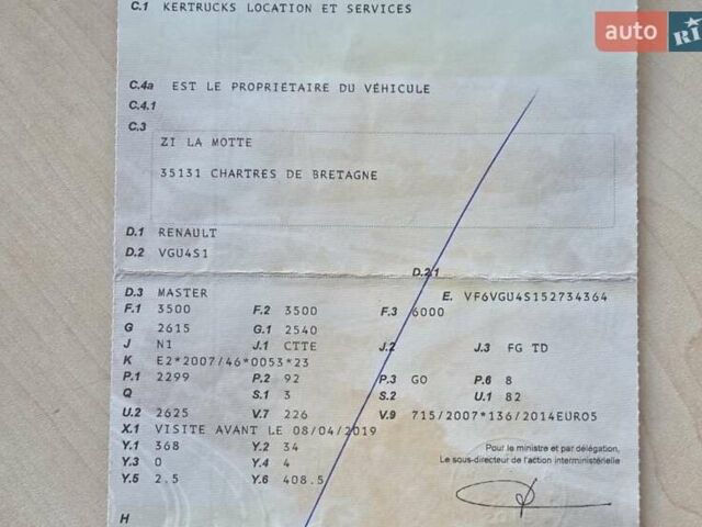 Білий Рено Мастєр, об'ємом двигуна 2.3 л та пробігом 301 тис. км за 17500 $, фото 16 на Automoto.ua