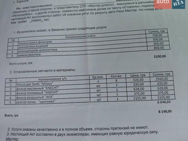 Белый Рено Мастер, объемом двигателя 2.3 л и пробегом 263 тыс. км за 14600 $, фото 38 на Automoto.ua