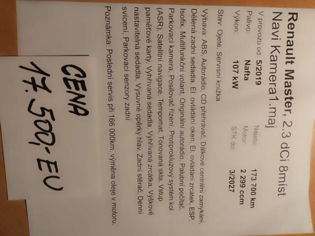 Черный Рено Мастер, объемом двигателя 0 л и пробегом 166 тыс. км за 20395 $, фото 7 на Automoto.ua