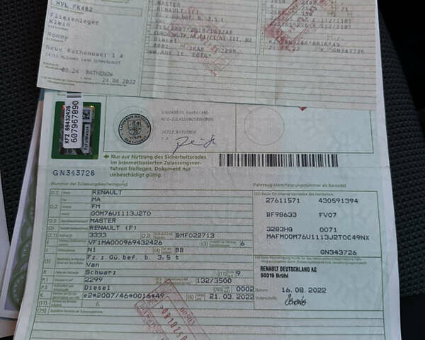 Рено Мастер 2022 в Луцке на Automoto.ua Черный Рено Мастер, объемом двигателя 2.3 л и пробегом 156 тыс. км за 24500 $, фото 11 на Automoto.ua