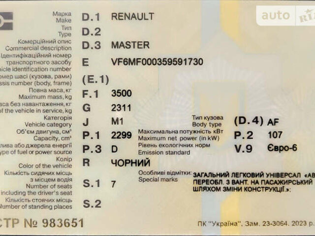 Черный Рено Мастер, объемом двигателя 0 л и пробегом 180 тыс. км за 22000 $, фото 73 на Automoto.ua