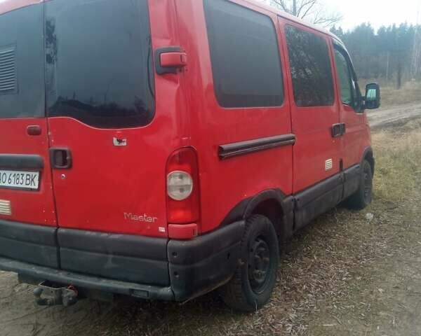 Красный Рено Мастер, объемом двигателя 2.5 л и пробегом 300 тыс. км за 2500 $, фото 2 на Automoto.ua