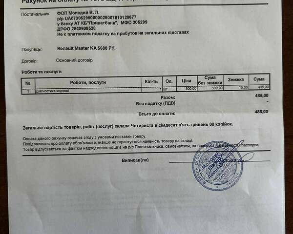 Сірий Рено Мастєр, об'ємом двигуна 2.3 л та пробігом 210 тис. км за 15300 $, фото 33 на Automoto.ua