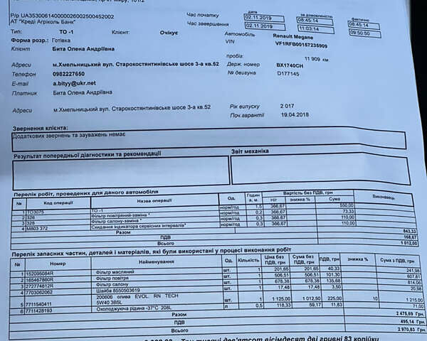 Білий Рено Меган, об'ємом двигуна 1.2 л та пробігом 41 тис. км за 16000 $, фото 42 на Automoto.ua