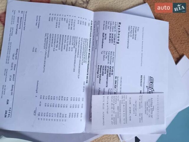 Білий Рено Меган, об'ємом двигуна 1.6 л та пробігом 201 тис. км за 5299 $, фото 81 на Automoto.ua