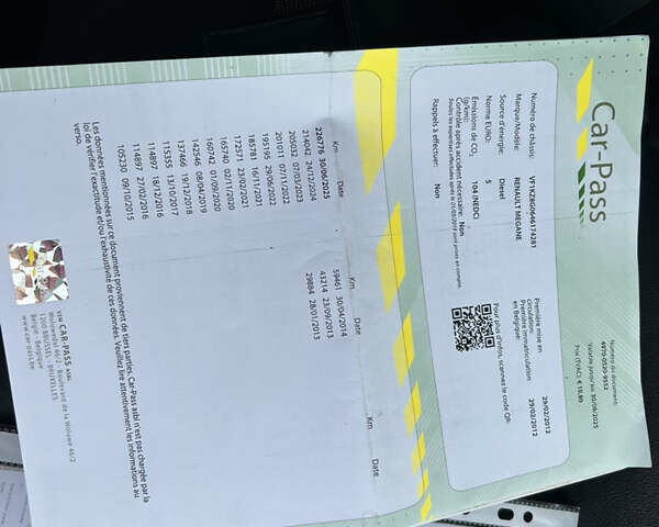 Білий Рено Меган, об'ємом двигуна 1.5 л та пробігом 248 тис. км за 7600 $, фото 17 на Automoto.ua