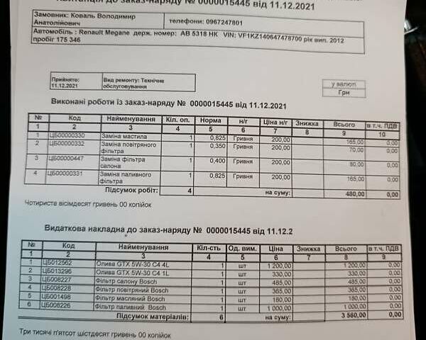 Білий Рено Меган, об'ємом двигуна 1.5 л та пробігом 220 тис. км за 8700 $, фото 49 на Automoto.ua