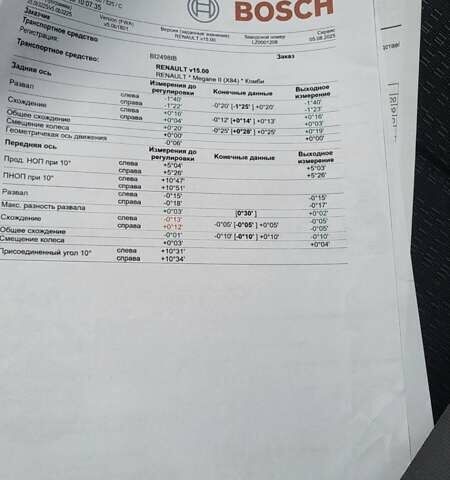 Бежевий Рено Меган, об'ємом двигуна 1.6 л та пробігом 260 тис. км за 5600 $, фото 1 на Automoto.ua