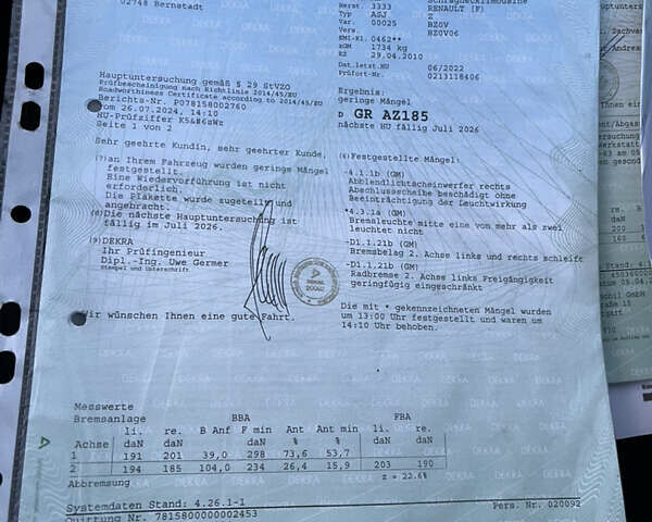 Чорний Рено Меган, об'ємом двигуна 1.6 л та пробігом 225 тис. км за 7150 $, фото 24 на Automoto.ua